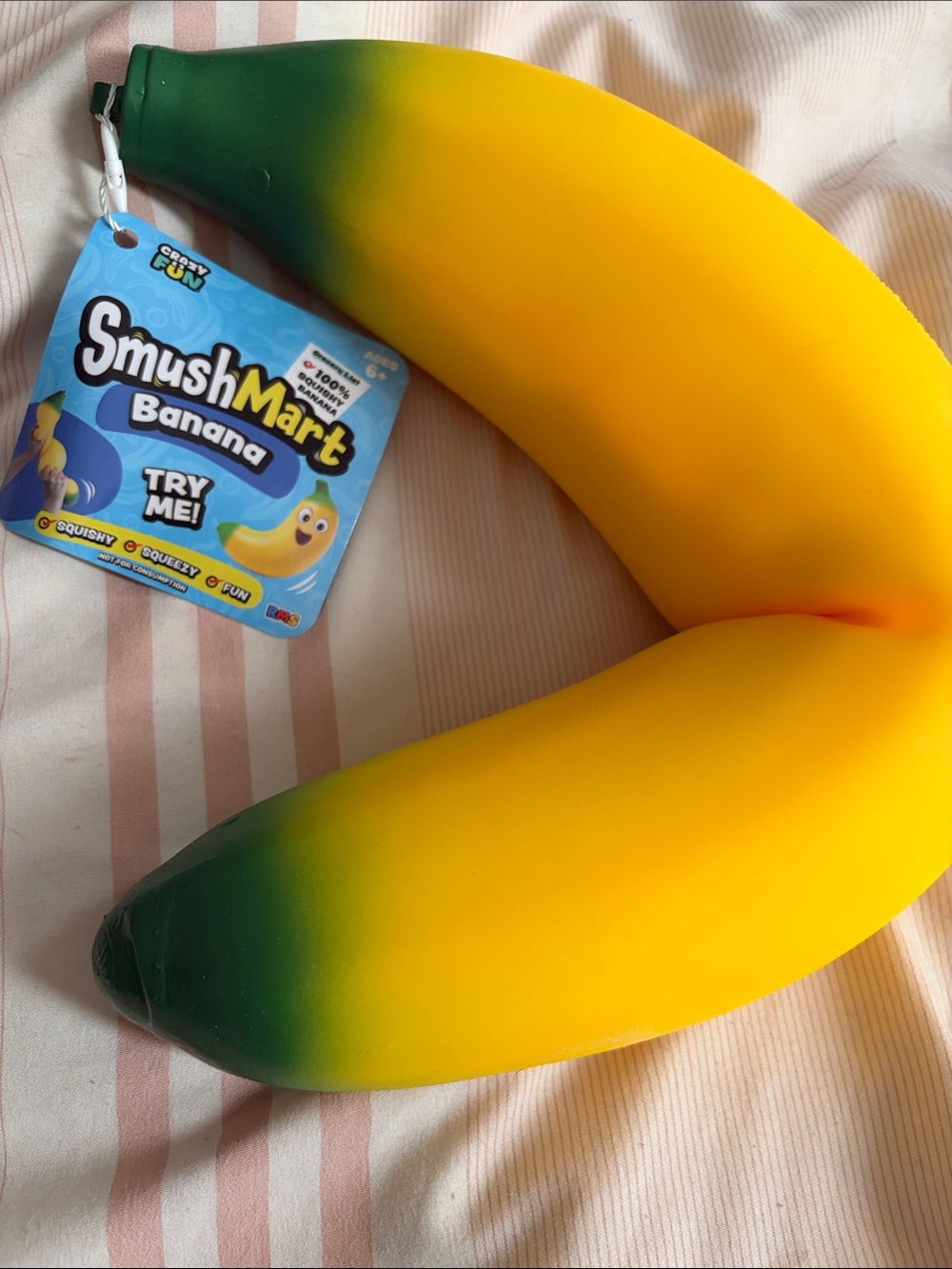 Banana Squishy Toy - Yellow/Green